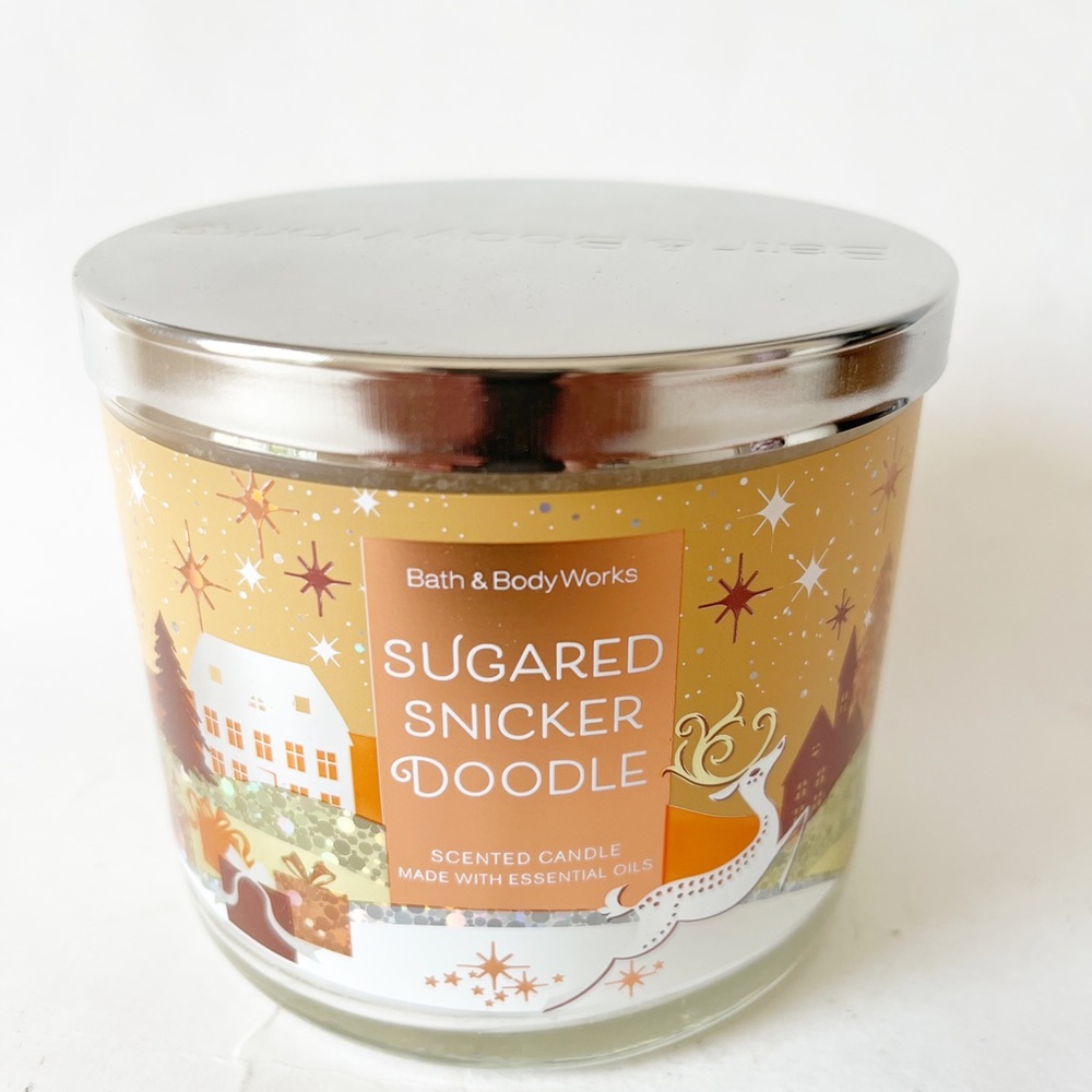 Bath and Bodyworks Sugared Snickerdoodle 3 Wick Candle. Never Burned